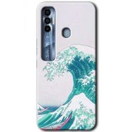 Tecno Spark 7 Pro Dalga Baskılı Uyumlu Silikon Kılıf