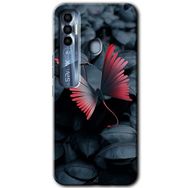 Tecno Spark 7 Pro Dark Butterfly Baskılı Uyumlu Silikon Kılıf
