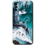 Tecno Spark 7 Pro Deniz Kıyısı Baskılı Uyumlu Silikon Kılıf