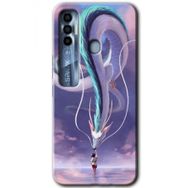 Tecno Spark 7 Pro Dragon Snake Baskılı Uyumlu Silikon Kılıf
