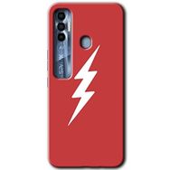 Tecno Spark 7 Pro Flash Logo Baskılı Uyumlu Silikon Kılıf