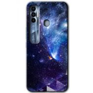 Tecno Spark 7 Pro Galaksi Baskılı Uyumlu Silikon Kılıf