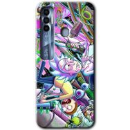 Tecno Spark 7 Pro Graffiti Çizgi Film Baskılı Uyumlu Silikon Kılıf