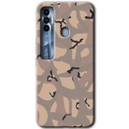 Tecno Spark 7 Pro Kamuflaj 6 Baskılı Uyumlu Silikon Kılıf