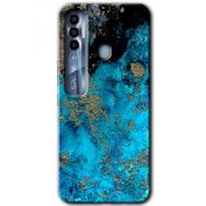 Tecno Spark 7 Pro Klas Mermer Baskılı Uyumlu Silikon Kılıf