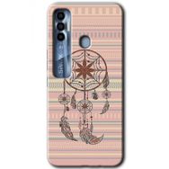 Tecno Spark 7 Pro Mandala Retro Baskılı Uyumlu Silikon Kılıf