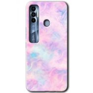 Tecno Spark 7 Pro Pembe Duman Baskılı Uyumlu Silikon Kılıf