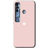 Tecno Spark 7 Pro Sade Kalp Baskılı Uyumlu Silikon Kılıf