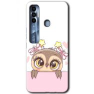 Tecno Spark 7 Pro Sevimli Baykuş Baskılı Uyumlu Silikon Kılıf