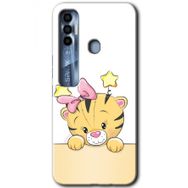 Tecno Spark 7 Pro Sevimli Kedi Baskılı Uyumlu Silikon Kılıf