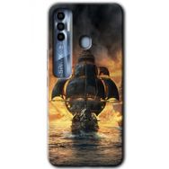 Tecno Spark 7 Pro Siyah İnci Baskılı Uyumlu Silikon Kılıf