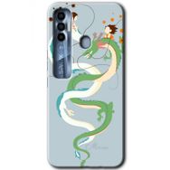Tecno Spark 7 Pro Snake Friendship Baskılı Uyumlu Silikon Kılıf
