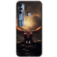 Tecno Spark 7 Pro Wings of Power Baskılı Uyumlu Silikon Kılıf