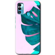 Tecno Spark 7T 3D Yaprak Baskılı Uyumlu Silikon Kılıf