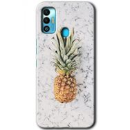 Tecno Spark 7T Ananas Baskılı Uyumlu Silikon Kılıf