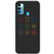 Tecno Spark 7T Avengers Minimalism Baskılı Uyumlu Silikon Kılıf