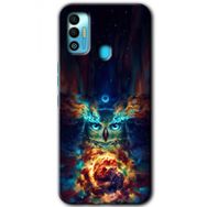 Tecno Spark 7T Ballı Baykuş Baskılı Uyumlu Silikon Kılıf