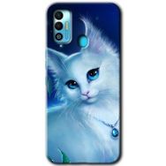 Tecno Spark 7T Cat Glance Baskılı Uyumlu Silikon Kılıf