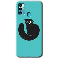 Tecno Spark 7T Cat Vector Baskılı Uyumlu Silikon Kılıf