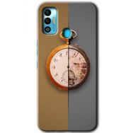 Tecno Spark 7T Clocks Artwork Baskılı Uyumlu Silikon Kılıf