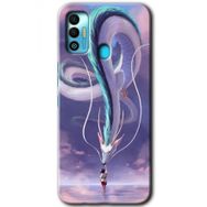 Tecno Spark 7T Dragon Snake Baskılı Uyumlu Silikon Kılıf