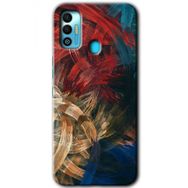 Tecno Spark 7T Karma Boyalar Baskılı Uyumlu Silikon Kılıf