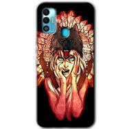Tecno Spark 7T Kurt Kız Baskılı Uyumlu Silikon Kılıf
