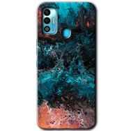 Tecno Spark 7T Liquid Colorfull Baskılı Uyumlu Silikon Kılıf
