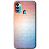 Tecno Spark 7T Polygon Graident 3 Baskılı Uyumlu Silikon Kılıf