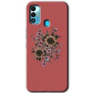 Tecno Spark 7T Retro Çiçek Baskılı Uyumlu Silikon Kılıf