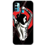 Tecno Spark 7T Samurai Girl Baskılı Uyumlu Silikon Kılıf
