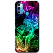 Tecno Spark 7T Smoke Colorful Baskılı Uyumlu Silikon Kılıf