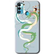 Tecno Spark 7T Snake Friendship Baskılı Uyumlu Silikon Kılıf