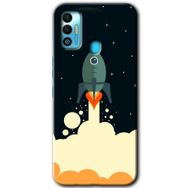 Tecno Spark 7T Space Smoke Baskılı Uyumlu Silikon Kılıf