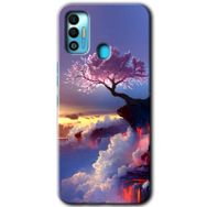 Tecno Spark 7T Spots Lilac Baskılı Uyumlu Silikon Kılıf