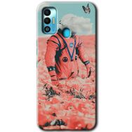 Tecno Spark 7T Uzay Bahçesi Baskılı Uyumlu Silikon Kılıf