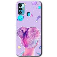 Tecno Spark 7T Uzaylı Kız Baskılı Uyumlu Silikon Kılıf