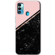 Tecno Spark 7T Yarım Mermer Baskılı Uyumlu Silikon Kılıf