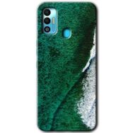 Tecno Spark 7T Yeşil Okyanus Baskılı Uyumlu Silikon Kılıf