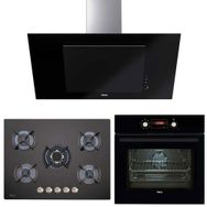 Teka Chef 10 Siyah Ocak Fırın Davlumbaz Ankastre Set