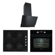 Teka Chef 5 Siyah Ocak + Fırın + Davlumbaz Ankastre Set