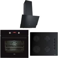Teka HAK 629 BK - GBE 64002 BK - ATV 60 BK Siyah 3'lü Ankastre Set