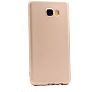 Tekno Grup Samsung Galaxy C7 Pro Mat Premium Gold Silikon Kılıf
