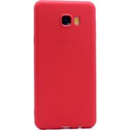 Tekno Grup Samsung Galaxy C7 Pro Mat Premium Kırmızı Silikon Kılıf
