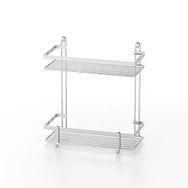 Tekno-Tel ES067H Krom 2 Katlı Kancalı Banyo Rafı
