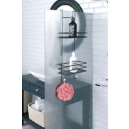 Tekno-Tel LM065 Mat Siyah İki Katlı Asmalı Duşakabin Rafı