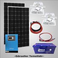 Teknovasyon Arge Güneş Enerjisi Karavan Solar Paketi 1 KVA Mppt İnverter 205 W Güneş Paneli