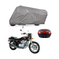 Teksin Honda CB 750 Arka Çanta Uyumlu A+ Kalite Gri Motosiklet Brandası