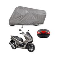Teksin Honda PCX 150 Arka Çanta Uyumlu A+ Kalite Gri Motosiklet Brandası