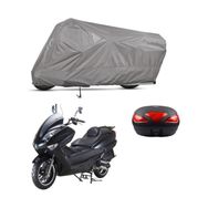 Teksin Kadırga QM250T Arka Çanta Uyumlu A+ Kalite Gri Motosiklet Brandası